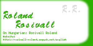 roland rosivall business card